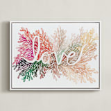 "Love" - Art Print in Blush by Kelly Ventura - Framed Canvas