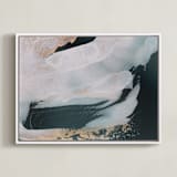 "Nonchalant" - Art Print in Deap Sea by Melanie Severin - Framed Canvas