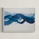 "Rivulet" - Art Print in Aegean by Amy Gray - Framed Canvas