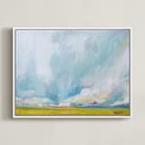 "Savannah Lands" - Art Print in Golden Yellow by Emily Jeffords - Framed Canvas