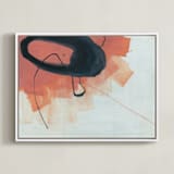 "Orange Abstraction" - Art Print in Coral Orange by Kirsta Benedetti - Framed Canvas