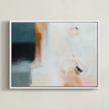 "Coast 2" - Art Print in Coast Blue by AlisonJerry - Framed Canvas