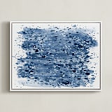 "Navy Night" - Art Print in Navy by Katie Craig - Framed Canvas