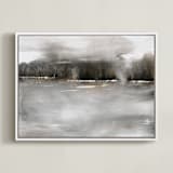 "You Never Know" - Art Print in Grey by Michelle Jean - Framed Canvas