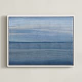 "Blue Horizon" - Art Print in ocean by Cass Imagines - Framed Canvas