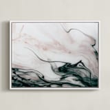 "Ethereal Flow" - Art Print in Ocean Sunset by Melanie Severin - Framed Canvas