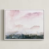 "Wake I" - Art Print in pinkn by Lindsay Megahed - Framed Canvas