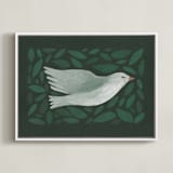 "Peace to you" - Art Print in Forest by Amy Kross - Framed Canvas