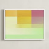 "gradients of color" - Art Print in yellow by Baumbirdy - Framed Canvas