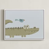 "My Jungle Friends 1" - Art Print in Swamp by Anequ Studio - Framed Canvas