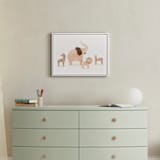 "Wooden Safari Animals" - Art Print in Moon by Dani Lugato - In a Room