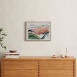 "Abstract Sunrise in the Hills" - Art Print in Blush by Janelle Cunningham - In a Room