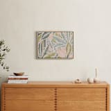 "Tropical Leaves" - Art Print in Robin's Egg by Lucrecia Caporale - In a Room