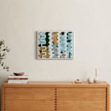 "Assemblage I" - Art Print in Assembled Egg Blue by Bethania Lima - In a Room