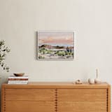 "Arizona Desert Sunset" - Art Print in Dusty Rose by Shina Choi - In a Room