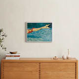 "Submerge I" - Art Print in Deep Sea Blue by Debra Butler - In a Room