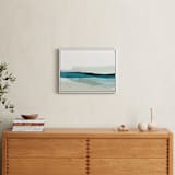 "Foggy Seascape" - Art Print in Deep Turquoise Blue by Caryn Owen - In a Room