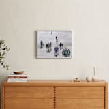 "In the crowd" - Art Print in blue petrol by Lulaloo - In a Room