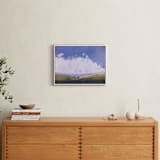 "Midwestern Fields" - Art Print in Stormy Blue by Kara Schlabaugh - In a Room