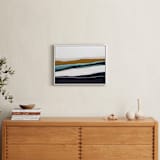 "Moonlight Seascape" - Art Print in Dark Navy Blue by Caryn Owen - In a Room