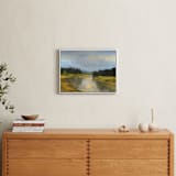 "Glass River" - Art Print in Glass Blue by Stephanie Goos Johnson - In a Room