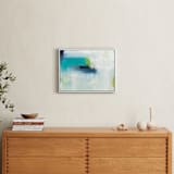 "Holiday From Real" - Art Print in Ocean Blues by Julie Hawkins - In a Room