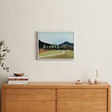 "Blue Hills" - Art Print in Blue with Varied Greens by Owen Design Studio - In a Room