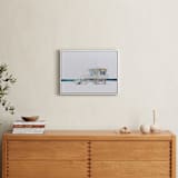 "Hermosa Beach Lifeguard Tower" - Art Print in Beige by Viktoria Eperjesi - In a Room