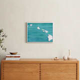 "Hawaii in Paint" - Art Print in Hawaiian Blue by Denise Wong - In a Room