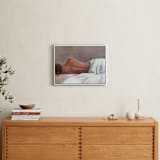 "Draped Figure Study in White" - Art Print in Crisp Linen White by Rachel Nelson - In a Room