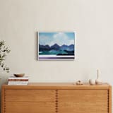 "Mountain Ridges" - Art Print in Mountain Blue by AlisonJerry - In a Room