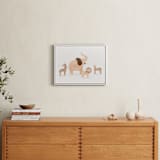 "Wooden Safari Animals" - Art Print in Moon by Dani Lugato - In a Room