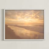 "Before Sunrise" - Art Print in Apricot by Courtney Crane - Framed