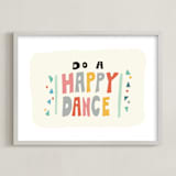 "happy dance" - Art Print in Melon Pink by Angel Walker - Framed