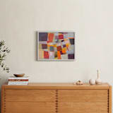 "Quilted journey" - Art Print in Warm Earthtones by Jacquelyn Sloane Siklos - In a Room