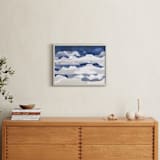 "Metallic mountain silhouette" - Art Print in Faded Blue by Oana Prints - In a Room