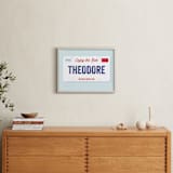 "License Plate" - Personalized Art Print in Cloud by Sarah Cohn - In a Room