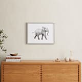 "Baby Watercolor Elephant" - Art Print in Elephant gray by Lauren Rogoff - In a Room