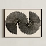 "Turn" - Art Print in Sand by Molly Lloyd - Framed
