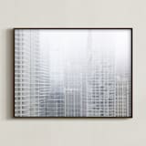 "Layers" - Art Print in Tranquil Gray by Shannon Howard - Framed