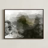 "Foggy Range II" - Art Print in Grey Fog by Tanya Lee Design - Framed