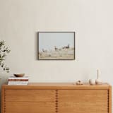 "Watchful" - Art Print in Beige by Jennifer Morrow - In a Room
