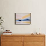 "Mountain in the calm light" - Art Print in Golden by Shina Choi - In a Room