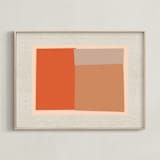 "Come And Stay With Me III" - Art Print in Albers Orange by Alain Castoriano - Framed