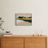 "Morning Shore II" - Art Print in Summer Blue by Stephanie Goos Johnson - In a Room