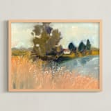 "Take Me Home I" - Art Print in Wheat by Lindsay Megahed - Framed
