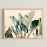 "Bending To The Sun" - Art Print in Leaf by ALICIA BOCK - Framed