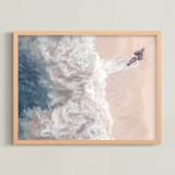 "Sea Love" - Art Print in Peach Nude by Tania Medeiros - Framed