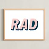 "Be Rad" - Art Print in Sea and Sand by Christine Sullivan Houlihan - Framed