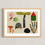 "On the Ground 3" - Art Print in Sand by Sumak Studio - Framed